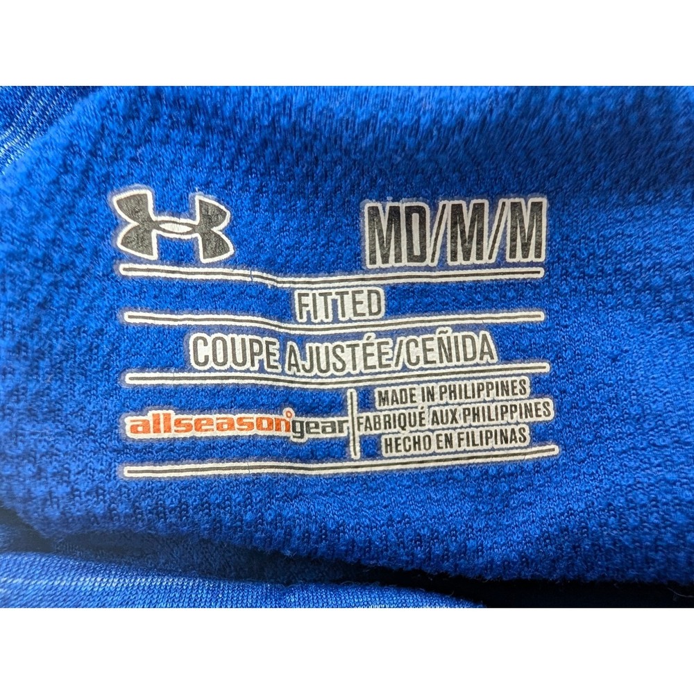 Under Armour AllSeasonGear Top Women's Size M Fitted Mock Neck Blue Long Sleeve - Picture 3 of 9